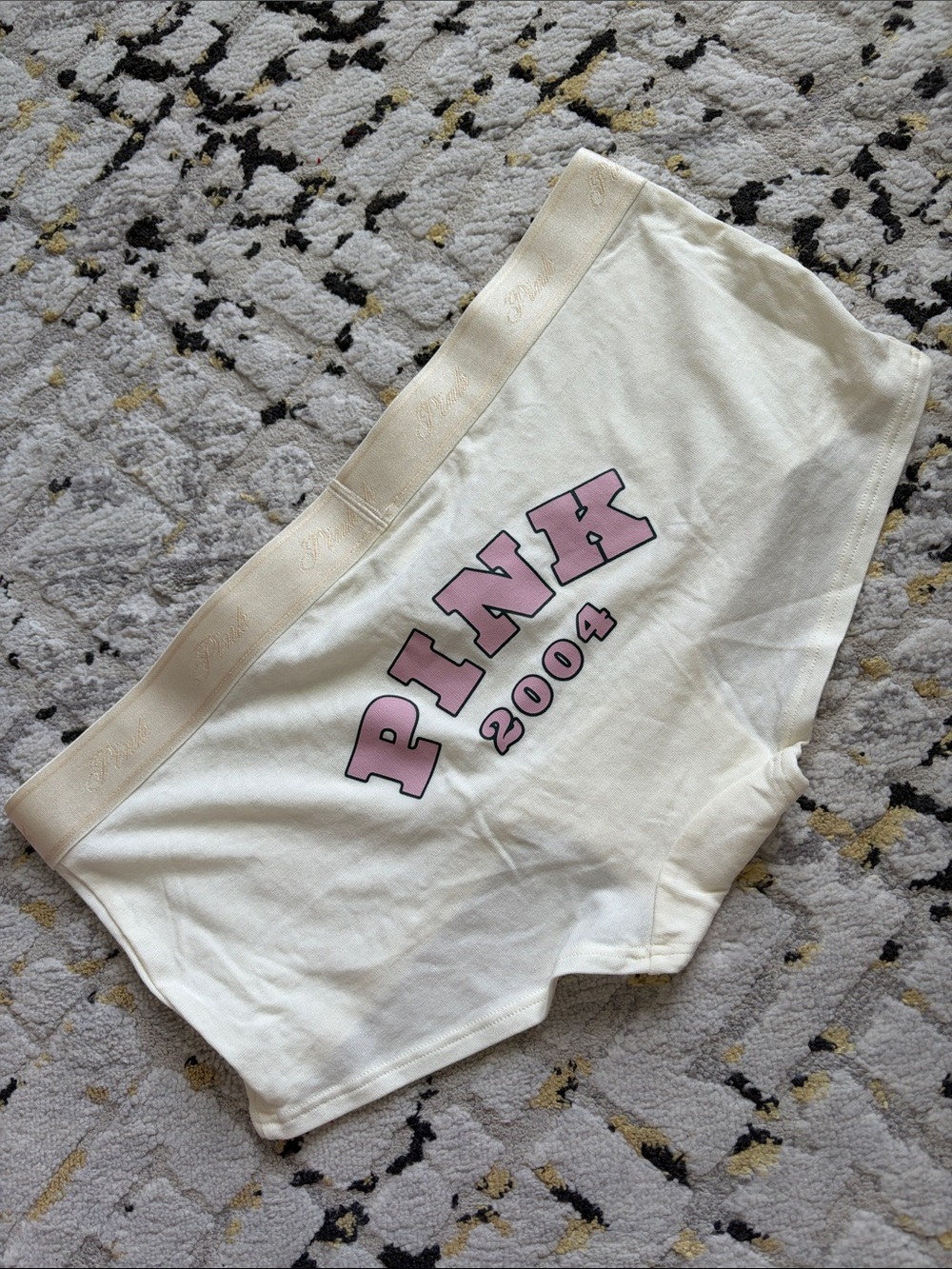 ❤️$13 NWT PINK Victoria's Secret Boyshort PINK Logo Panty Medium